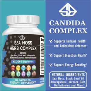 Multivitamines OEM, algues marines, huile de graines noires, extrait d'ashwagandha, soutien immunitaire, digestion, mémoire, sommeil, stimulation de l'énergie, 60 capsules - Product Image 3