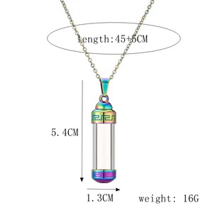 MIENTER cristal bouteille de parfum bijoux chaîne de mode gravier naturel <span class=keywords><strong>dérive</strong></span> bouteille collier - Product Image 3