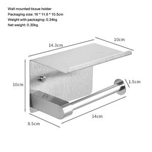 JAYA moderno semplice bagno in acciaio inox portasciugamani di carta igienica <span class=keywords><strong>porta</strong></span> carta igienica perforata - Product Image 6