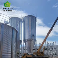 Système de stockage de silo à fond trémie galvanisé pour entrepôts de céréales, fermes agricoles et usines d'aliments pour animaux, capacité de 50 à 2000 tonnes