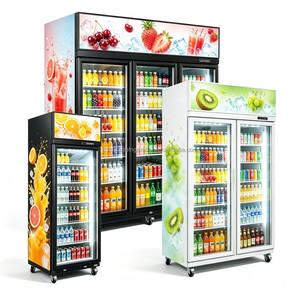 Réfrigérateur commercial à 3 portes pour boissons, vitrine réfrigérée à montage supérieur pour magasin de proximité - Product Image 2