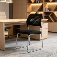 Nouvelle Chaise Empilable en Tissu avec Pieds Métalliques pour Restaurants, Salles à Manger, Réceptions, Visiteurs et Événements