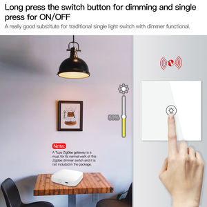 Interruttore Dimmer WiFi Tuya Smart Home, Controllo Vocale Alexa e Google Home, <span class=keywords><strong>App</strong></span> Tuya, <span class=keywords><strong>Timer</strong></span>, Regolazione Velocità, Touch Elettrico per Hotel - Product Image 2