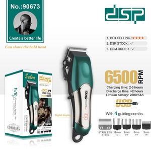 Tondeuse à cheveux DSP 90673 6500 tr/min, modèle rechargeable, outil de coupe de cheveux professionnel - Product Image 2