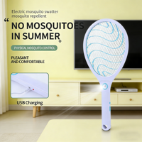 Raquette anti-moustiques haute tension en gros d'usine avec lampe LED, grande moustiquaire à 3 couches pour usage domestique et extérieur