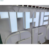 Grandes lettres murales 3D en acier inoxydable avec éclairage LED, personnalisables sur le devant et le dos, couleurs personnalisables pour la décoration des entreprises et des hôpitaux