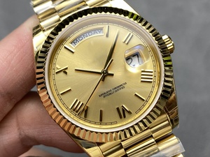 Reloj Mecánico de Lujo, Super Calidad, Resistente al Agua, 40mm, Fábrica KF, Acero 904L, Movimiento 2836, 228238, Peso 215g, Dorado, Números Romanos - Product Image 2