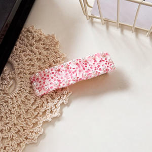 Kinling personalizado de alta calidad onda perla pico de pato 7cm acetato pinzas para el cabello para niñas - Product Image 5