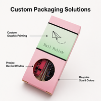 Boîte à vernis à ongles en carton écologique, pliable, pour cosmétiques, parfums, produits de soin de la peau, emballage d'huile à ongles