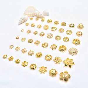 Accessoires de bracelet en forme de pétale de fleur plaqués or 18 carats/14 carats, perles de finition <span class=keywords><strong>pour</strong></span> bijoux - Product Image 4