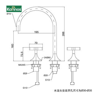 ก๊อกน้ำห้องครัวแบบโค้งสูง ดีไซน์คลาสสิก พร้อมหัวฉีดแบบดรอปดาวน์  วัสดุทำจากทองเหลือง  พร้อมคาร์ทริดจ์เซรามิก - Product Image 2
