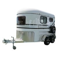 Remorque pour chevaux à chargement incliné, remorque pour 2 chevaux, chargement direct, transport de chevaux