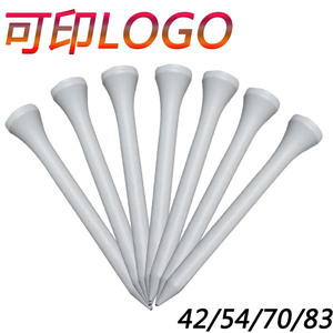 Logotipo personalizado de madera blanca Golf Tee Ball Holder Durable 54/70/83mm Ball Nail Ladder Material plástico con logotipo imprimible - Product Image 3