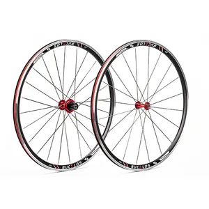 BUCKLOS QR wheelset 도로 자전거 700c 알루미늄 합금 바퀴 주기 정면 뒷 바퀴 세트 V 브레이크 클린처