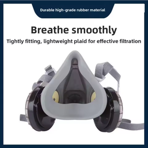 Máscara Facial Completa Antipolvo con Certificación CE OEM, con Filtro de Carbón Activado, Antihumo y Transpirable, para Polvo Industrial y Minas de Carbón - Product Image 3