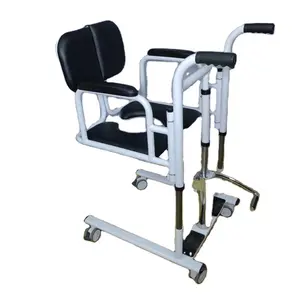 厂家直销手动可调升降家庭医疗坐便椅移位病人转移坐便椅
