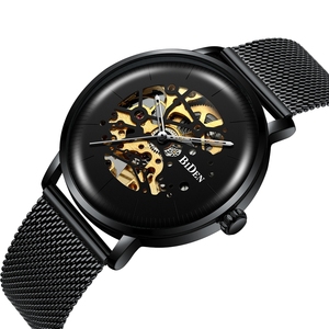 BIDEN-Relojes de pulsera mecánicos para hombre, reloj de pulsera automático con esqueleto hueco, de moda, regalos - Product Image 6