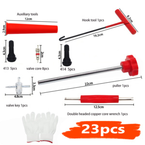 Kit d'outils professionnels pour le démontage de pneus de voiture/camion : extracteur de roue et outil de valve - Product Image 5
