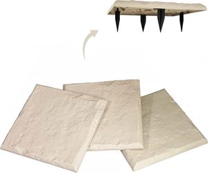 4 gói vuông nhựa bước gạch đá hiệu ứng ngoài trời lối đi trang trí Pathway bãi cỏ sân PP 3D hàng rào lưới mắt cáo cửa - Product Image 2