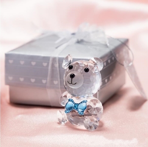 Figurines ourson en cristal ornements faveurs de mariage cadeaux de baptême pour bébé garçon fille Souvenirs de douche de bébé - Product Image 4