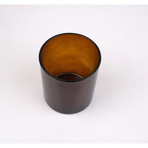 frosted glass jars for candle making empty candle vessels amber candle jar with wooden lids
