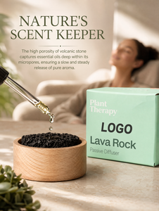 Diffuseur passif en bois et <span class=keywords><strong>pierre</strong></span> volcanique pour voiture/placard/bureau – Sans cordon, sans liquide – Réutilisable, logo personnalisé - Product Image 3