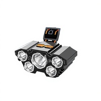 Mini linterna frontal táctica, recargable por USB, LED de alta potencia, resistente al agua IP65, haz ajustable, largo alcance, autodefensa