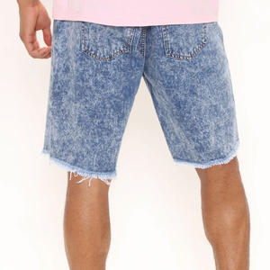 กางเกงขาสั้นออกกำลังกายฤดูร้อนคุณภาพสูงสำหรับผู้ชาย ผ้าฝ้าย 100% ระบายอากาศได้ดี สไตล์ดิสเทรส รับทำโลโก้ตามสั่ง - Product Image 4