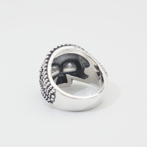 Bague pour homme en argent 925 avec crâne <span class=keywords><strong>de</strong></span> conception privée spéciale - Product Image 2