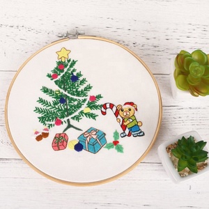 <span class=keywords><strong>Serie</strong></span> de Navidad bordado hecho a mano de costura artesanal para principiantes DIY Kits bordado - Product Image 5