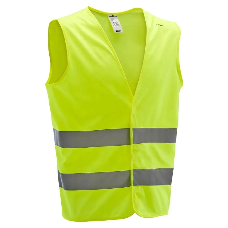 Yellow Reflective High Visibility Safety Vest, Hi Vis Silver Strip, Men & Women, Work, Cycling, Runner, Surveyor, Volunteer,