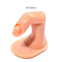 Doigts artificiels pour la pratique de la manucure - Doigts réalistes en moulage avec ou sans ongles, modèle d'affichage adhésif
