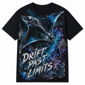 <span class=keywords><strong>Manta</strong></span> Drift Graffiti Grafik-Print Rundhals Kurzarm T-Shirt Maßgeschneidertes Street-Art-Design SG20-012 - Product Image 1