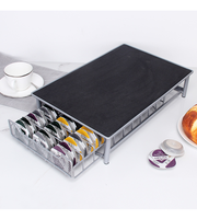 La boîte de rangement du tiroir de rangement des capsules de café Tassimo pour la maison et la base de la machine à café en fer peuvent contenir 60 capsules