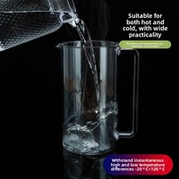 Pichet à eau en plastique de qualité alimentaire résistant aux hautes températures, résistant à la chaleur, grande capacité, usage commercial, incassable, 2-3L