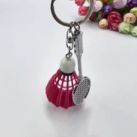 Porte-clés de badminton de simulation, un souvenir sportif artisanal haut de gamme spécialement conçu pour les passionnés