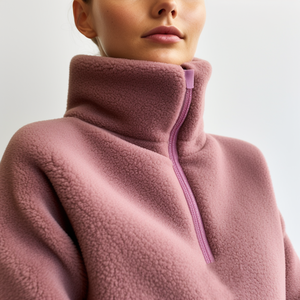 Chaqueta polar de poliéster personalizada de alta calidad para exteriores 1/4 chaquetas <span class=keywords><strong>polo</strong></span> con cremallera abrigos cálidos de invierno chaquetas de lana para <span class=keywords><strong>mujer</strong></span> - Product Image 1