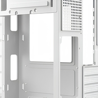 Boîtier d'ordinateur moderne de taille moyenne en gros, compatible ITX MATX ATX, avec panneau en verre trempé, fabrication OEM ODM