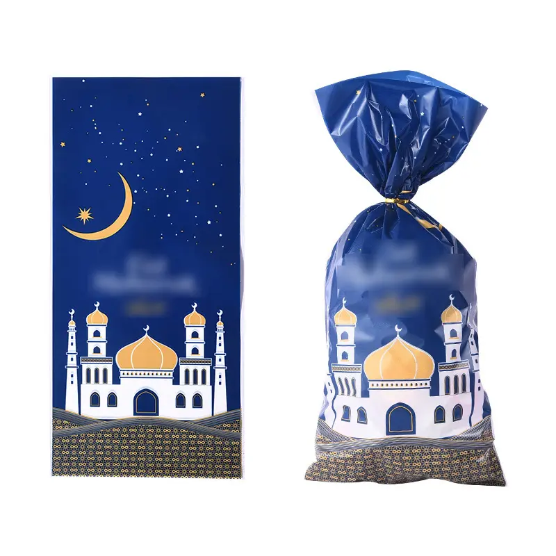 Ay kale PP ikram çantaları müslüman festivali şeker plastik ambalaj çerez poli selofan hediye keseleri profesyonel PP çanta fabrika