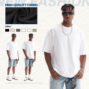 Camiseta de manga corta de gran tamaño de algodón 100% de alta calidad esencial de moda con logotipo de marca personalizado camiseta esencial para hombres - Product Image 2