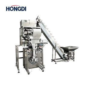 Machine d'emballage automatique à 4 têtes avec peseuse linéaire et élévateur à godets pour le dosage des graines de tournesol et des noix - Product Image 1