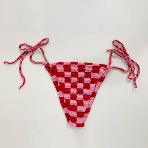 निर्माता अनुकूलित स्पेगेटी स्ट्रैप दो टुकड़ा बिकनी स्किम्पी लुगम्य लैड प्रिंटिंग 4 तरह खिंचाव बिकनी सेट स्विमवियर - Product Image 6