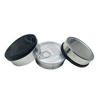 Boîtes de conserve de thon vides auto-scellantes de 100ml 200ml avec Cover-3.5g noir boîtes de conserve pour presse à fleurs d'herbes sèches et étiquettes personnalisées autocollants