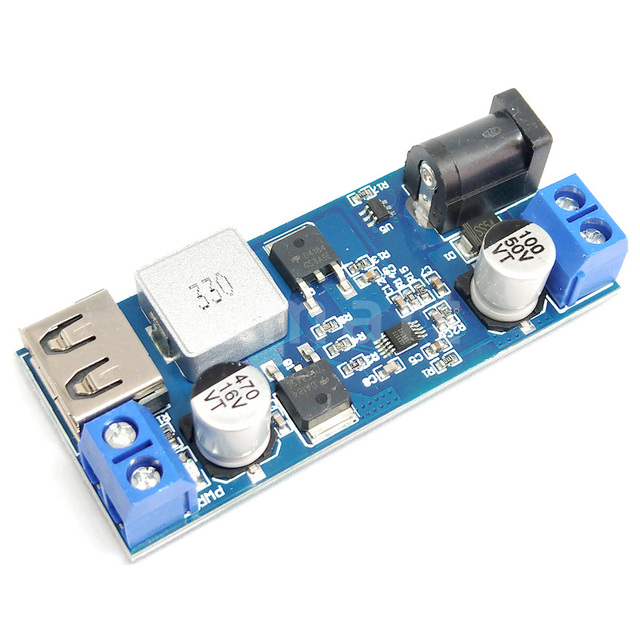 DC-DC 24V/12V to 5V 5A Step Down Power Supply Buck Converter Replace LM2596S Adjustable USB Step-down Charging Module