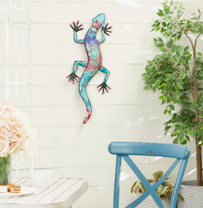 Decoración de Pared Metálica de Estilo <span class=keywords><strong>Moderno</strong></span> de Mediados de Siglo, con Diseño de Gecko en Color Personalizado, Resistente, para Reducción de Ruido en Restaurantes y Cafés - Product Image 2