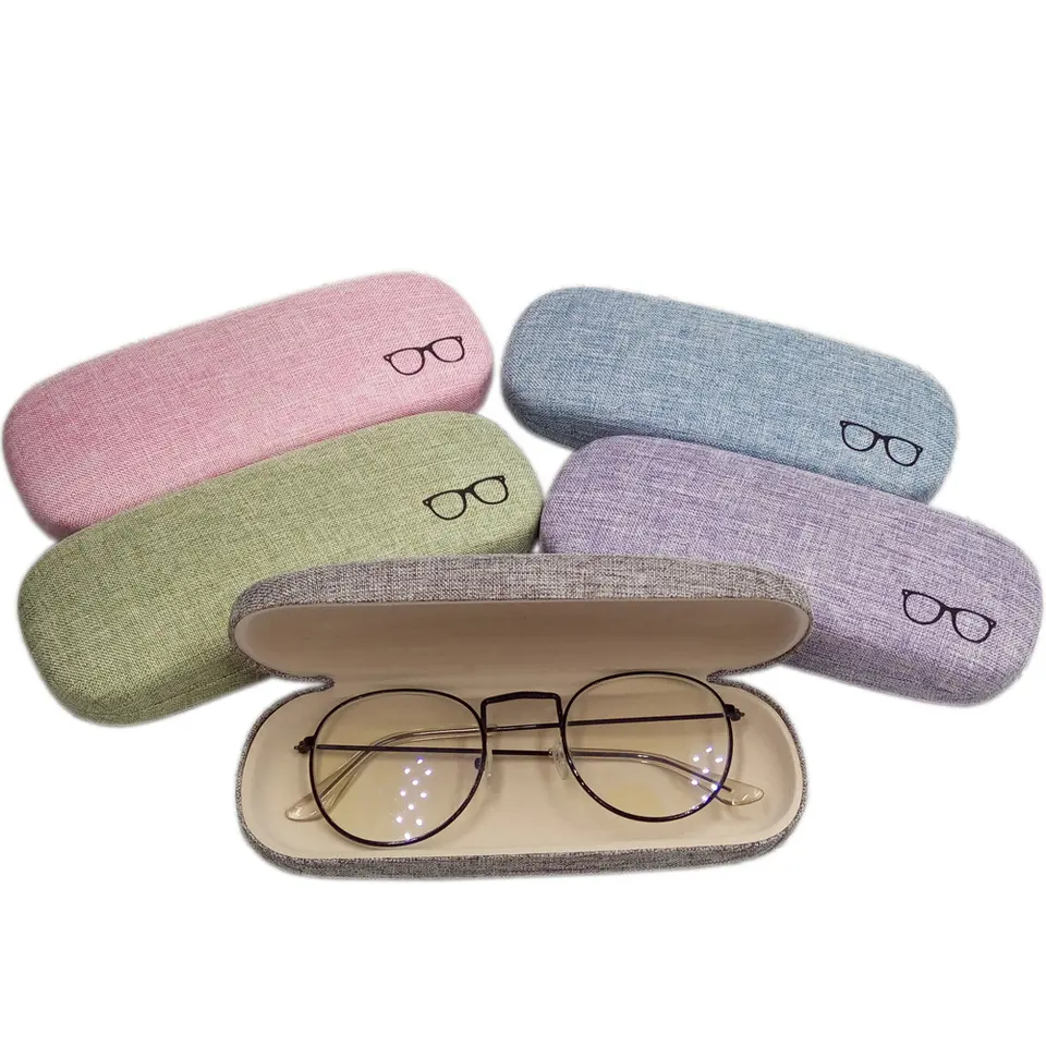 Escova, atacado personalizado logotipo caixa de óculos de sol miopia caixa rígida óculos de metal caso para leitura óculos