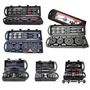 Juego de Pesas Ajustables de Hierro Fundido con Caja de Transporte Portátil, Mancuernas 2 en 1 con Barra de Conexión - Product Image 5