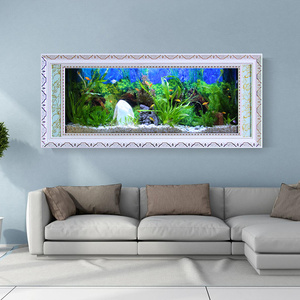 Aanpasbaar Aan De Muur Gemonteerde Glazen Goudvissentank Compleet Ecosysteem Aquarium Met Aangepaste Specificaties - Product Image 6