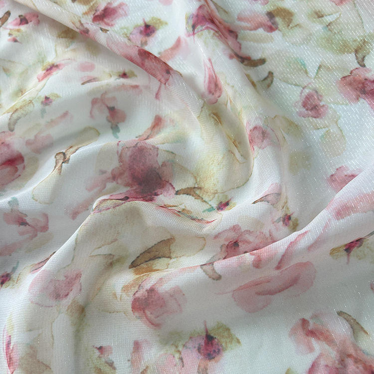 monochrome prints chiffon fabric