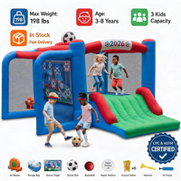 Château gonflable de football 2026 840D robuste pour intérieur et extérieur avec cible amovible, certifié CPC